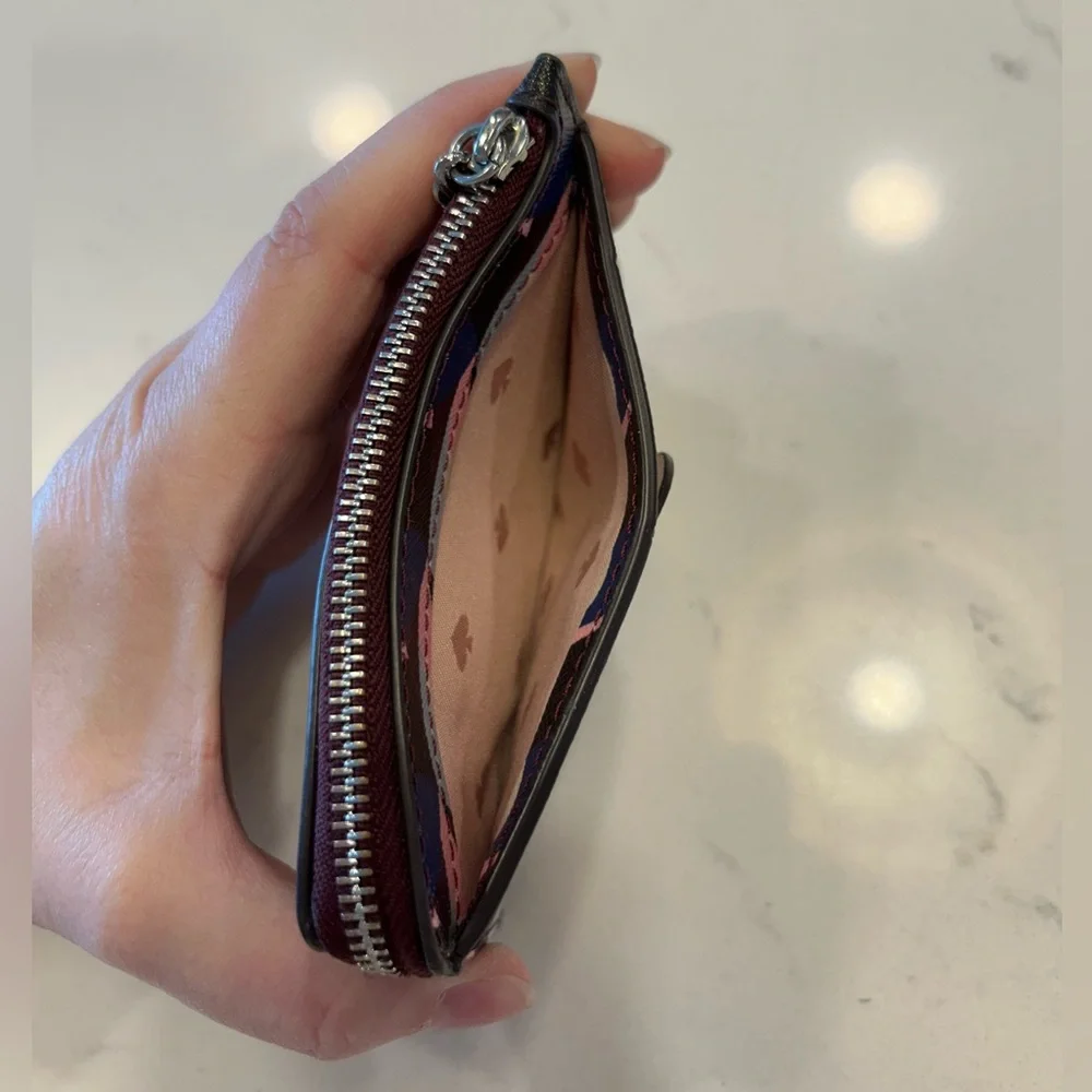 Kate Spade Geo Birds Leather Card Holder Key Ring